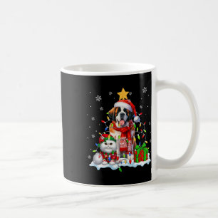 Santa St. Bernard mit Elf Katze Weihnachtslicht Ow Kaffeetasse