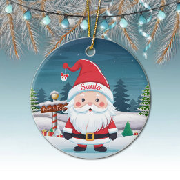 Santa, St Nicholas Kris Kringle Father Xmas 🎄🎅🏼 Keramik Ornament