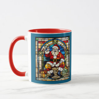 Santa Stained Glass Tasse