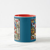 Santa Stained Glass Tasse (Zentrum)