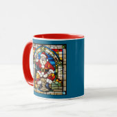 Santa Stained Glass Tasse (Vorderseite Links)