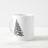 Santa standing near pine tree kaffeetasse (Vorderseite Links)
