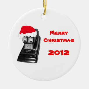 Santa Stapler Frohe Weihnachten 2010 Ornament