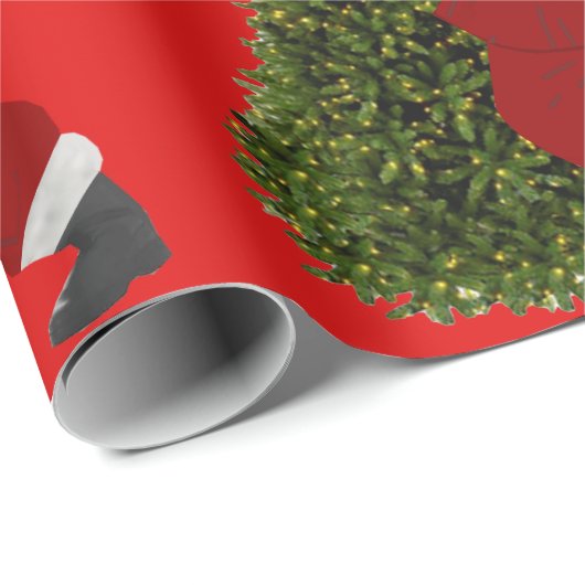 Santa Star’s The Tree Red Wrapping Paper Geschenkpapier (Rolleneckpunkt)