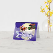 Santa Steam Tractor Swanton Karte (Gelbe Blume)