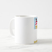 Santa steckt im Schornstein Kaffeetasse (Vorderseite Links)