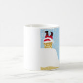 Santa steckt im Schornstein Kaffeetasse (Mittel)