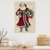 Santa stehend Vintage Poster (Küche)
