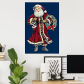 Santa stehend Vintage Poster (Heimbüro)