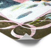 Santa Stepping in Chimney Poster (Ecke)