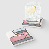 Santa-Stiefel Steinuntersetzer (Seitenansicht)