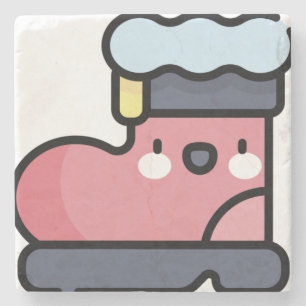 Santa-Stiefel Steinuntersetzer