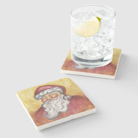 Santa Stone Untersetzer (Seitenansicht)