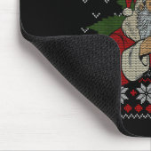Santa Stoner Rauchen Weed Spaß Ugly Weihnachten Mousepad (Ecke)
