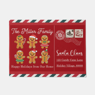 Santa Stop Hier Weihnachtsfußmatte – Lustig Festli Fußmatte