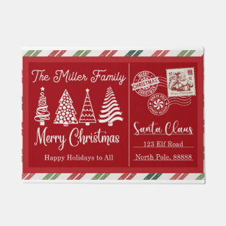 Santa Stop Hier Weihnachtsfußmatte – Lustig Festli Fußmatte