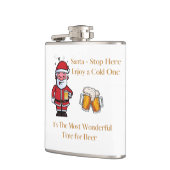 Santa - Stopp Here Enjoy a Cold on a Flachmann (Links)