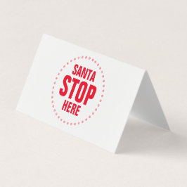Santa Stopp Hier rot niedliches lustiges Zeichen
