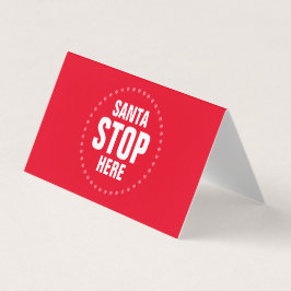 Santa Stopp Hier rot niedliches lustiges Zeichen