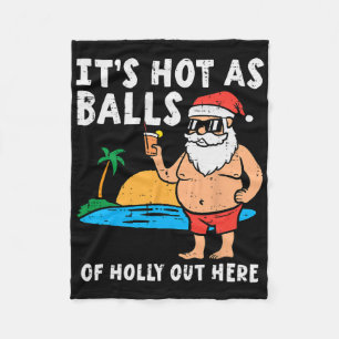 Santa Strand heiß wie Holly Lustiger Weihnachten i Fleecedecke