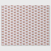 Santa Strand Weihnachten Geschenkpapier (Flach)