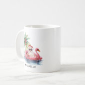 Santa-Strand-Weihnachten Kaffeetasse (Vorderseite Links)