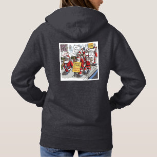 Santa Strike Damen dk grauer Kapuzenpullover Rücke Hoodie
