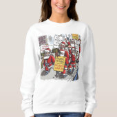 Santa Strike Damen Sweatshirt weiß (Vorderseite)