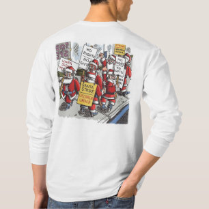 Santa Strike Männer weißes Langarmshirt Rückenansi T-Shirt