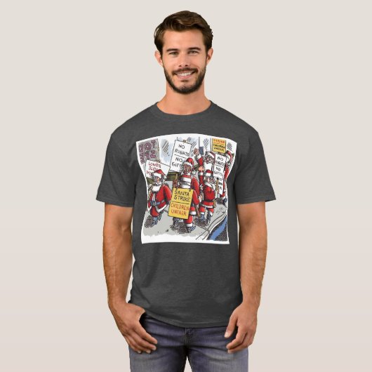 Santa Strike men charcoal T-shirt (Vorne ganz)
