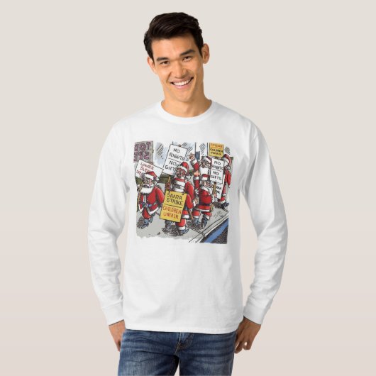 Santa Strike men white long sleeve shirt (Vorne ganz)
