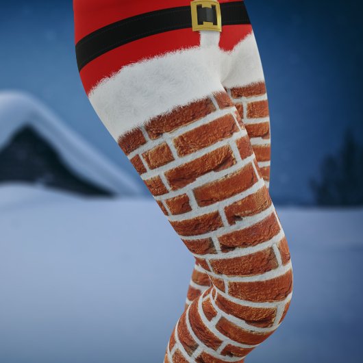 Santa Stuck im Chimney Funny Christmas Festival Leggings