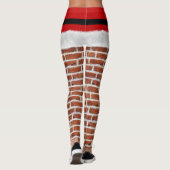 Santa Stuck im Chimney Funny Christmas Festival Leggings (Rückseite)
