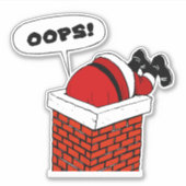 Santa Stuck in Chiminey Sticker (Vorderseite)