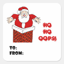 Santa Stuck in Chimney Ho Oops!