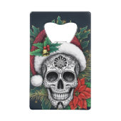 Santa Sugar Skull Geldbeutel Flaschenöffner (Vorderseite)