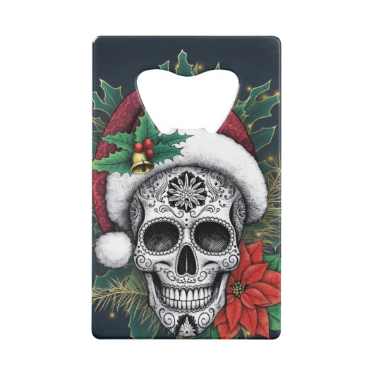Santa Sugar Skull Geldbeutel Flaschenöffner (Rückseite)