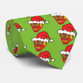 Santa Sugar Skull Krawatte (Gerollt)