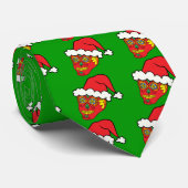 Santa Sugar Skull Krawatte (Gerollt)