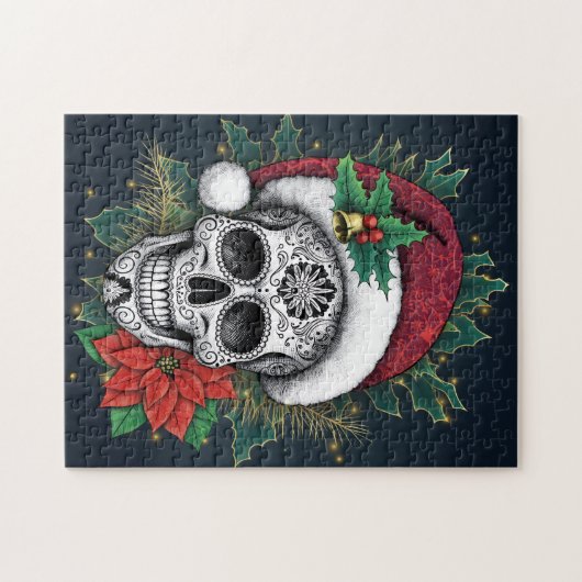 Santa Sugar Skull Puzzle (Horizontal)