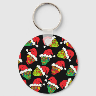 Santa Sugar Skull Schlüsselanhänger