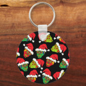 Santa Sugar Skull Schlüsselanhänger (Vorderseite)