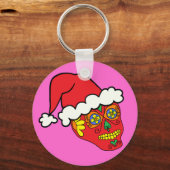 Santa Sugar Skull Schlüsselanhänger (Vorderseite)