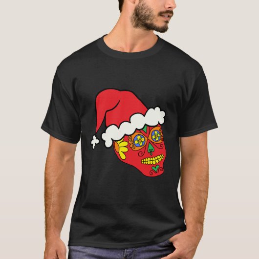 Santa Sugar Skull T-Shirt (Vorderseite)