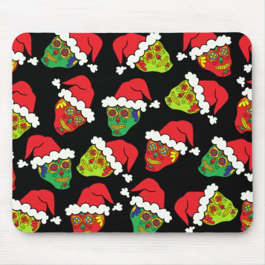 Santa Sugar Skulls Mousepad (Vorne)