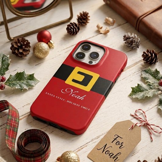Santa Suit Holiday — Personalized Name Edition iPhone Hülle