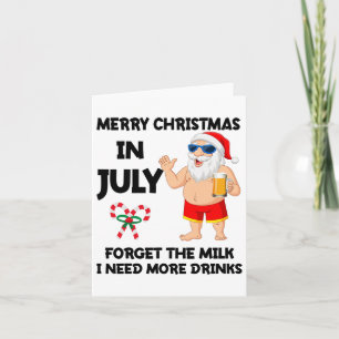 Santa Summer Vacation Beach Lovers Weihnachten Karte