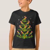 Santa Sun Conure Birds Weihnachtsbaum Lichter Sant T-Shirt (Vorderseite)