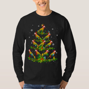 Santa Sun Conure Birds Weihnachtsbaum Lichter Sant T-Shirt