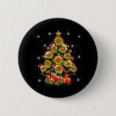 Santa Sunflower Christmas Tree Xmas Lights Santa S Button (Vorderseite)